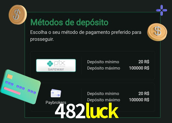 O cassino 482luck oferece uma grande variedade de métodos de pagamento